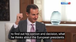 Syrian President Bashar alAssad in an exclusive interview for the SolovievLive TV channel [upl. by Kragh]