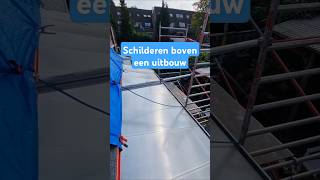 Schilderen boven een uitbouw [upl. by Eniortna]