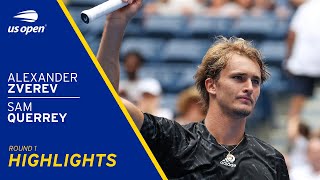 Alexander Zverev vs Sam Querrey Highlights  2021 US Open Round 1 [upl. by Anertak]