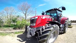 GoPro Fauchage dherbe 2017 Massey Ferguson 7616 amp 6445 Krone [upl. by Burrill]