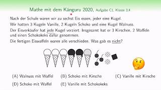 C1 Känguru Wettbewerb 2020 Klasse 3 4 Kannst du diese Logikaufgabe in wenigen Sekunden lösen [upl. by Schlicher]