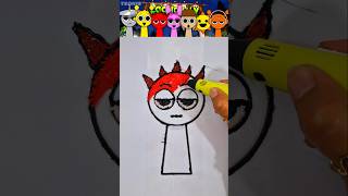 Incredibox Sprunki 🎵 I Drew Sprunki Red 🔴 Raddy Sprunki 🎶 Painting 🖍️ sprunki [upl. by Aikahc]