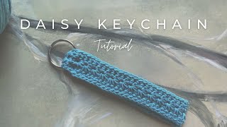 Crochet Daisy Keychain Tutorial [upl. by Pearl180]