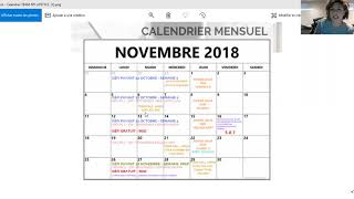 Calendrier mensuel NOVEMBRE 2018  MY LIFESTYLE [upl. by Adlanor969]