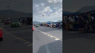 Street Food Market on Highway Road travel [upl. by Neu]