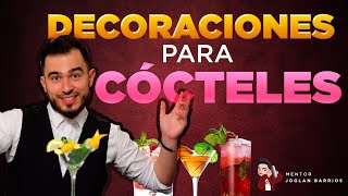 DECORACIONES PARA COCTELES CLASICOS 🍹 Curso de Coctelería Gratuito ✅ 05 Como ser bartender [upl. by Onairam]