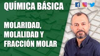 Disoluciones molaridad molalidad y fracción molar  rápido y fácil [upl. by Feldstein]