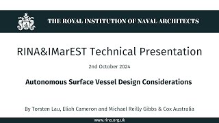 Autonomous Surface Vessel Design Considerations [upl. by Lindsay]