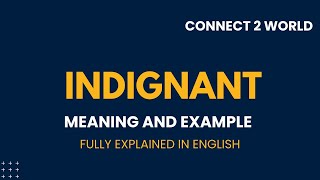 What Does indignant Means  Meanings And Definitions With indignant in ENGLISH [upl. by Ramel638]