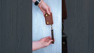 Making a leather card holder  PDF pattern  DIY  Tutorial leatherwork leathercraft [upl. by Urdna]