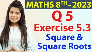 Q 5  Ex 53  Square and Square Roots  NCERT Maths Class 8th  Chapter 5 New Syllabus CBSE 2023 [upl. by Gierk568]