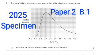 IB Physics 2025 Specimen Paper 2 Q7 Thermal E  The star δ Vel A is a main sequence star that [upl. by Kassie]