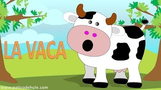 La vaca hace muu  Animales para niños la vaca  sonidos de animales [upl. by Horatio]