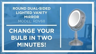 HOW TO Zadro ZBeauty Lighted Vanity Mirror Bulb Replacement [upl. by Kciredor208]