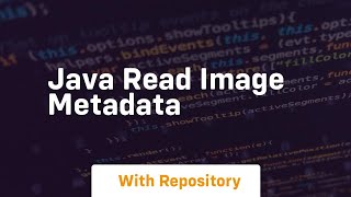 java read image metadata [upl. by Powe]