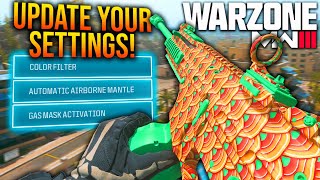 WARZONE Update Your SETTINGS ASAP New BEST SETTINGS You NEED To Be Using WARZONE 3 Settings [upl. by Naara]