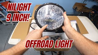 Nilight 9 Inch Round Offroad Light Review And Installation [upl. by Aissela]