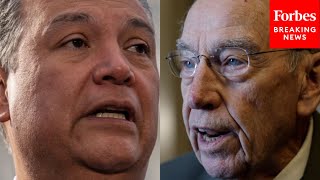 Utter Chaos And A Crisis Chuck Grassley Spars With Dem After His Border Security Bill Is Blocked [upl. by Wieren]