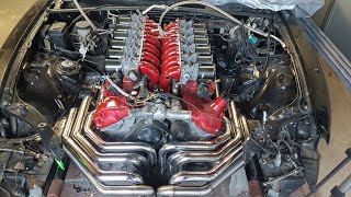 12 into 1 exhaust manifold looks hot Toyota V12 1gzfe [upl. by Snell307]