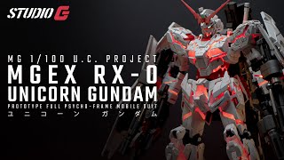 GUNPLA CUSTOM BUILD  MGEX UNICORN GUNDAM VER KA  CITY DIORAMA [upl. by Akemaj]