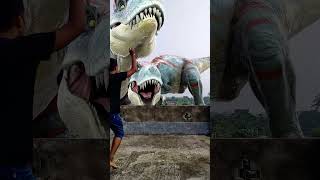 TRex Dinosaur Fighting In Jurassic World  Vfx Park  youtubeshorts shorts vfx [upl. by Iahs345]