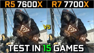 RYZEN 5 7600X vs RYZEN 7 7700X  Test in 15 Games  1080p  RTX 4070 Ti  2024 [upl. by Gatias]