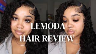 AMAZON HAIR REVIEW LEMODA HAIR 13x6 HD LACE WATER WAVE WIG  250 DENSITY HUMAN HAIR UNIT [upl. by Kared]