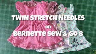 Using Twin Stretch Needle  Part 4  Bernette Sew amp Go 8 Tutorial [upl. by Nakre100]