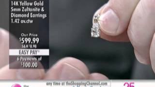 14K Yellow Gold 5mm Zultanite amp Diamond Earrings at The Shopping Channel 458564 [upl. by Notlih]