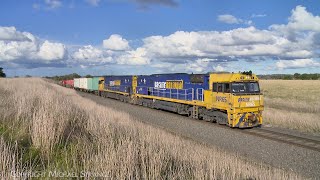 5MP2 Pacific National Steel Train With Additional Container Loading 2572024  PoathTV Railways [upl. by Derfniw]