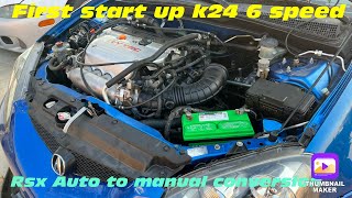 Acura Rsx base k24 6 speed swap part 3 [upl. by Eimilb598]