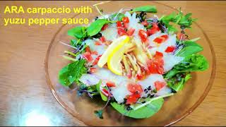 ARA Fish carpaccio with yuzu pepper sauce🐟 carpaccio yuzu fishrecipe [upl. by Navetse]