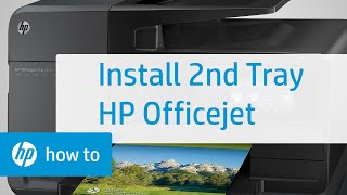 Installing the 2nd Tray  HP Officejet Printers  HP [upl. by Neelahtak216]