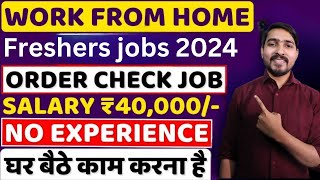 Best Work From Home Jobs 2024  Salary Rs22000 😍 Online Jobs  Remote Jobs  Jobs For Freshers [upl. by Miru]