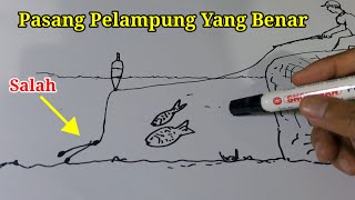 Cara benar pakai pelampung mancing ikan di kolam harian [upl. by Wayne]