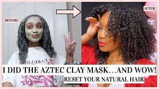 Aztec Clay Mask For Natural Hair  The Natural Hair Reset [upl. by Kerrill]