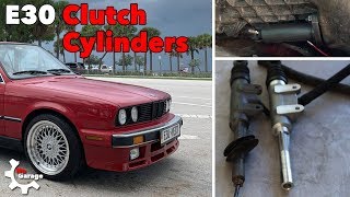 E30 Clutch Master and Slave Cylinder Installation [upl. by Aynnek]