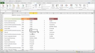 excel042  Lista unikatowych wartości  formuła z kolumną pomocniczą [upl. by Larrabee]