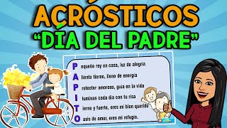 ACRÓSTICOS Para EL DÍA DEL Padre I Ejemplos FÁCILES [upl. by Hodges]