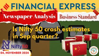 🔴Business Standard Analysis  Nov 4 2024  UP plans on ICE 36 in Nifty miss EV sales ChinaUS [upl. by Eissac356]