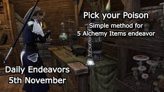 Pick your Poison  Daily Endeavors Walkthrough  ESO 5th November [upl. by Lleznov]