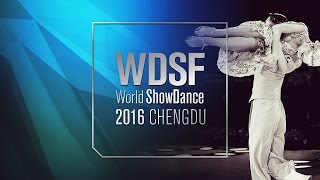 Zanyu  Mengjie CHN  2016 World Showdance Lat R1  DanceSport Total [upl. by Najram756]