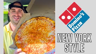 Dominos New York Style Pizza Review I eat the whole pie [upl. by Kciredor620]