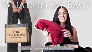 WHATS IN MY BAG  Marc Jacobs Dupe travel edition dayto day [upl. by Waldner]