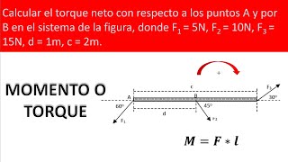 ESTÁTICA  Momento o torque [upl. by Macri733]