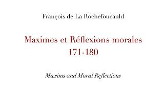 François de La Rochefoucauld Maxims 171  180 Audiobook FrenchEnglish [upl. by Rebmac]