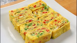 Korean rolled omelette Gyeranmari 계란말이 [upl. by Kristin]