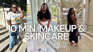 EASY EVERYDAY SKINCARE amp MAKEUP  BATCH CONTENT CREATION TIPS  IVY D HUNT 2024 [upl. by Harret595]