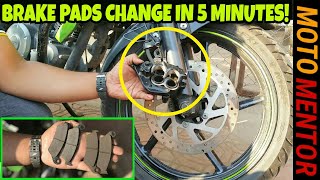 HOW TO CHANGE BIKE DISC BRAKE PAD AT HOME IN 5 MINUTES [upl. by Remliw]