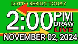 LIVE 2PM LOTTO RESULT TODAY NOV 02 2024 2D3DLotto 2pmlottoresultnovember22024 swer3result [upl. by Akahs249]